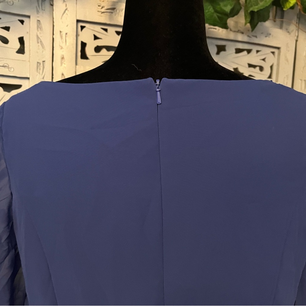 JADE BY JASMINE PRETTY PERIWINKLE BLUE WITH BEADING SHORT SLEEVE FORMAL DRESS - Picture 10 of 13